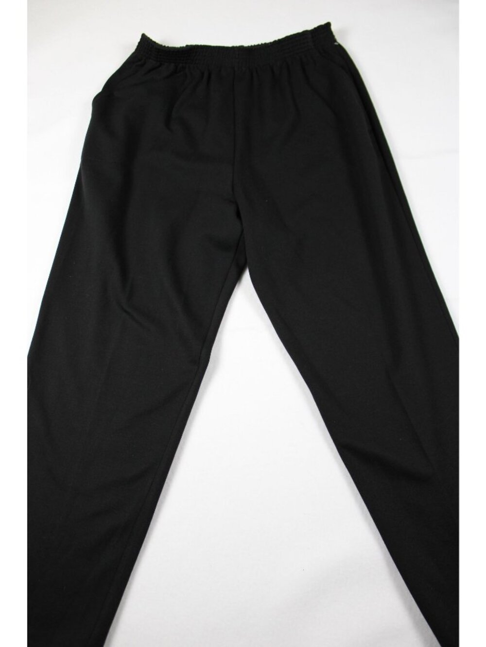Orbit Sport Black Elastic Waist Vintage Pants Acrylic Blend Size 18